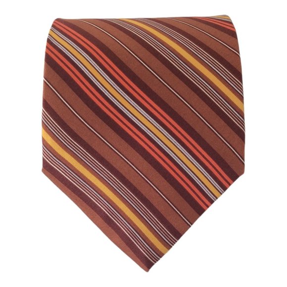 VITALIANO PANCALDI Multicolor Striped Silk Tie Made In Italy58"/3".3/4 EX CON